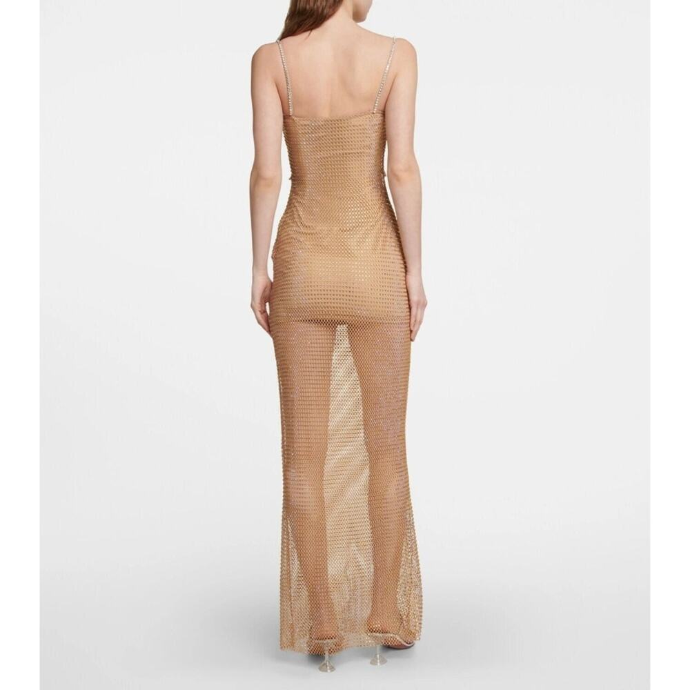 Self-Portrait Embellished Fishnet Maxi Dress‎ NEW US Size 2 / UK 6 - Picture 15 of 16